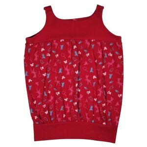 Disney Bambi Tank Top Girls Sz XS 4/5 Red Blue Pink Thumper Knit Blouse Shirt